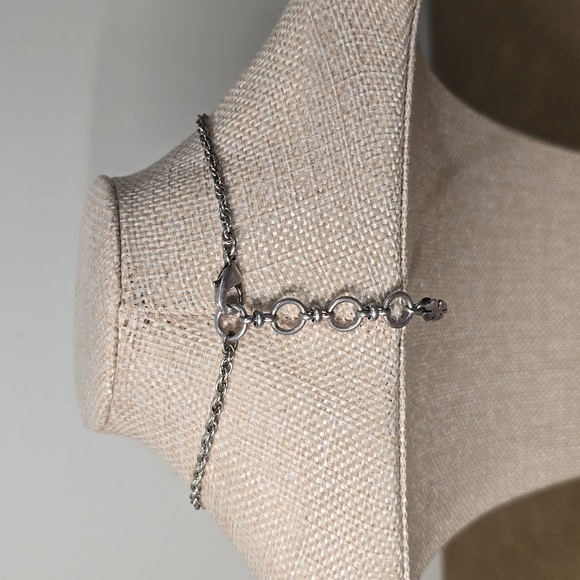 Lucky Brand Blue Stone Geometric Statement Necklace - Picture 8 of 8